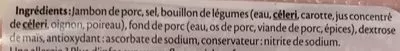 Lista de ingredientes del producto Le Fumé sans couenne (4+2 gratuites) Fleury Michon 240 g