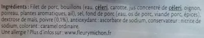 Lista de ingredientes del producto Rôti de porc cuit  Fleury Michon 160 g (4 unités)