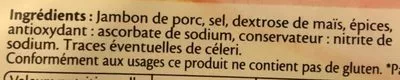 Lista de ingredientes del producto Le paris Fleury Michon 320 g (240g+80g gratuit)