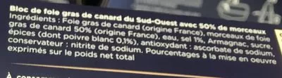 Lista de ingredientes del producto La Bûche Excellence Montfort, Maison Montfort 