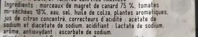 Lista de ingredientes del producto Brochettes de canard mariné nature Maison montfort 4