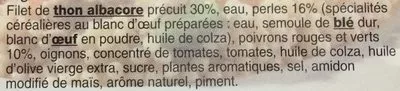 Lista de ingredientes del producto Thon piperade Penny 300 g e