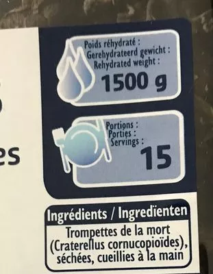 Lista de ingredientes del producto Trompettes de la mort Sabarot 