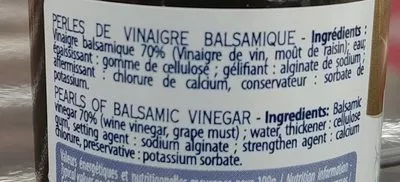 Lista de ingredientes del producto Perles de Vinaigre Balsamique Jean Larnaudie,  Larnaudie 30 g