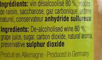 Lista de ingredientes del producto Festillant mojito à base de vin désalcoolisé Festillant 750 ml