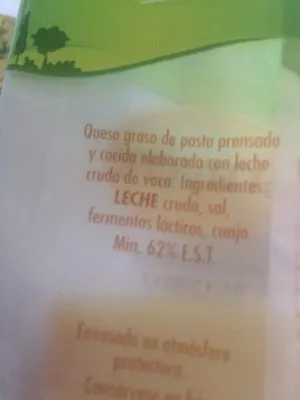 Lista de ingredientes del producto Gruyere Natual 200 g