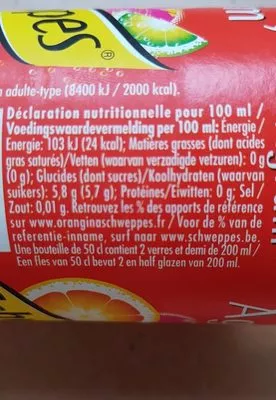 Lista de ingredientes del producto Schweppes Agrum' Scweppes, Schweppes 0,5 l