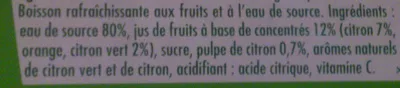 Lista de ingredientes del producto Citronnade Citron & Citron vert Pulco, Orangina Schweppes France 1.5 l