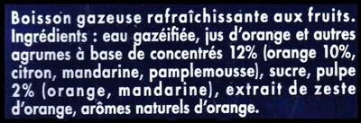 Lista de ingredientes del producto Orangina Édition Limitée complètement secouée Orangina, Orangina Schweppes France, Schweppes International Limited 33 cl  (Can-Slim)