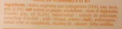 Lista de ingredientes del producto Primevère au miel primevère 250 g