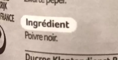 Lista de ingredientes del producto Poivre noir Ducros 