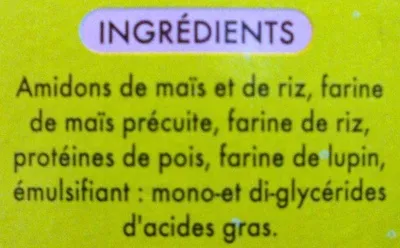 Lista de ingredientes del producto Coquillettes, Sans Gluten  Gerblé, Nutrition & Santé 500 g