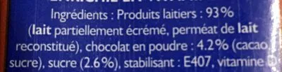 Lista de ingredientes del producto Candy'Up Chocolaté Candia 1,2 L (6 * 20 cl)