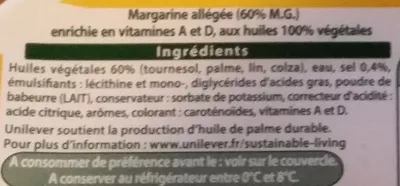 Lista de ingredientes del producto Oméga 3&6 Doux Fruit d'Or, Unilever 250 g