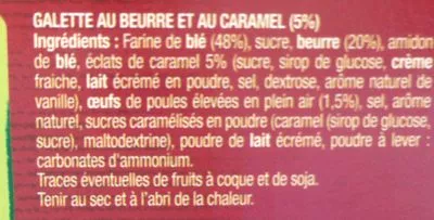 Lista de ingredientes del producto Petite Galette Au Caramel St michel 