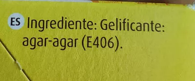 Lista de ingredientes del producto Agar-agar Vahiné 8g