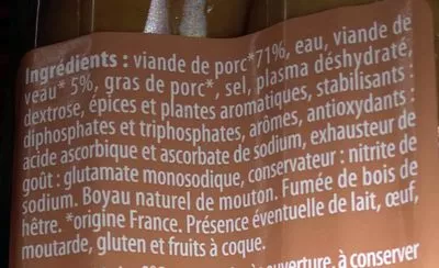 Lista de ingredientes del producto La Viennoise - Stoeffler Stoeffler 260 g