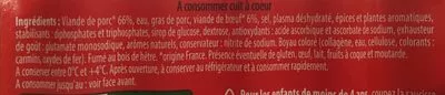 Lista de ingredientes del producto La Strasbourg STOEFFLER 