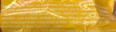 Lista de ingredientes del producto La Franc-Comtoise Stoeffler 280 g