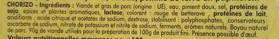 Lista de ingredientes del producto Chorizo Doux à Griller César Moroni 330 g