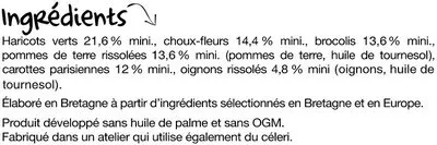 Lista de ingredientes del producto La poêlée celtique Paysan Breton 1 kg