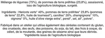 Lista de ingredientes del producto Poêlée à la Parisienne Bio Paysan Breton 600 g