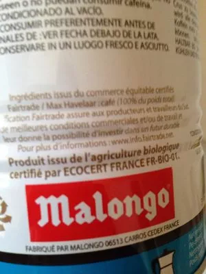 Lista de ingredientes del producto Déca Aqua Malongo 1 boite de 12 doses expresso