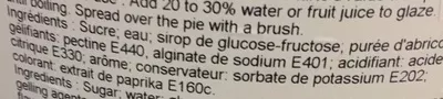 Lista de ingredientes del producto Nappage tradition abricot  7 kg