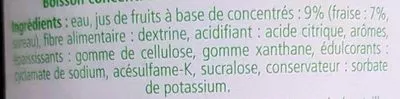 Lista de ingredientes del producto Fraise sans sucres Fruiss 1 l