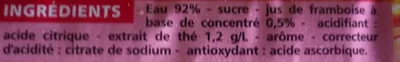 Lista de ingredientes del producto Thé glacé Saveur Framboise Casino 2 L
