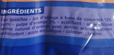 Lista de ingredientes del producto Pulpé orange Casino 6 x 33 cl