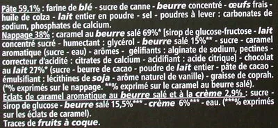 Lista de ingredientes del producto Tartelettes Caramel au beurre salé Casino Délices,  Casino 125 g