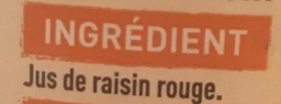 Lista de ingredientes del producto 100% pur jus raisins rouges du languedoc Casino Ca Vient D'Ici, Casino 1 l