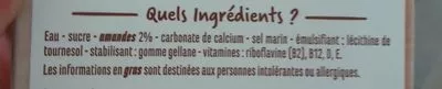 Lista de ingredientes del producto Boisson végétale Amande Casino 1 l