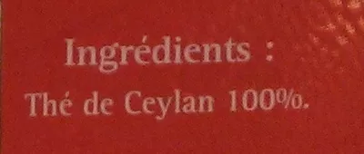 Lista de ingredientes del producto Lipton Thé Noir Royal Ceylan 200g Vrac Lipton, Unilever 200 g