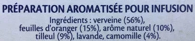 Lista de ingredientes del producto Elephant Infusion Nuit Tranquille 25 Sachets Elephant, Unilever 38 g