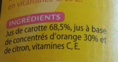 Lista de ingredientes del producto Carotina Gayelord Hauser 75cl