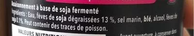 Lista de ingredientes del producto Tanoshi sauce soja Tanoshi 330 ml