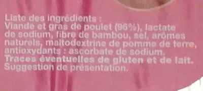 Lista de ingredientes del producto Parfait de poulet Lionor 0,250 kg