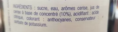 Lista de ingredientes del producto Sirop de Cerise  