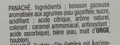 Lista de ingredientes del producto Licorne Elsass panaché Licorne 1,65 l