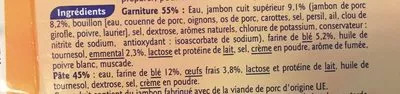 Lista de ingredientes del producto Crêpes Jambon / Fromage Grand Jury 6 * 50 g