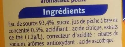 Lista de ingredientes del producto Iced Tea saveur pêche Grand Jury 1,5 L