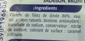 Lista de ingredientes del producto Blanc de dinde Qualité Supérieure Grand jury,  Carrefour 160 g