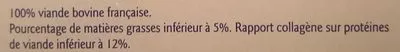 Lista de ingredientes del producto 4 Steak Hachés Pur Bœuf 5% MG Grand Jury 400 g (4 * 100 g)