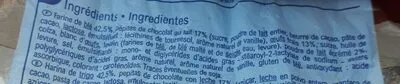 Lista de ingredientes del producto Pain au lait aux pépites de chocolat Carrefour 350 g