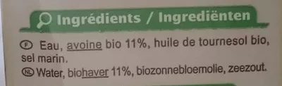 Lista de ingredientes del producto Boisson avoine Carrefour 1 l