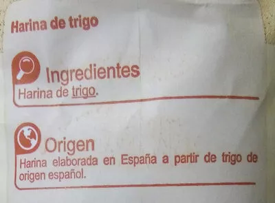 Lista de ingredientes del producto Harina trigo Carrefour 1 kg