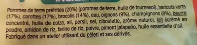 Lista de ingredientes del producto Poêlée paysanne D'AUCY, 700G Daucy 