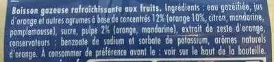 Lista de ingredientes del producto Orangina Orangina 1 l